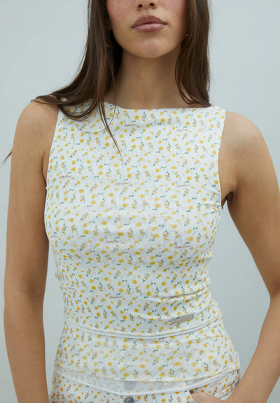 Double Layer Mesh Vest - Buttercup