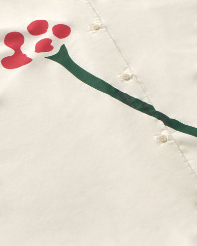 Poplin Flower Juana Blouse - White