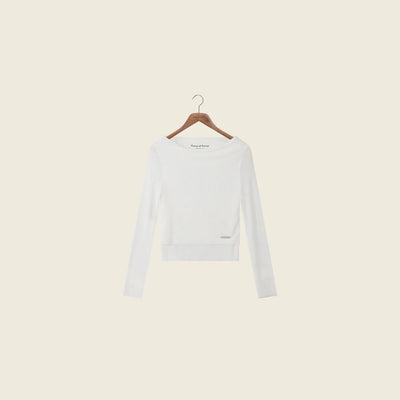 Double Layer LS Mesh Top - Vintage White