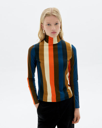 Ellen Top - Burnley Orange Stripe