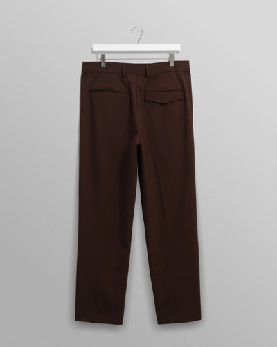 Aubyn Wool Blend  Twill Trousers - Brown