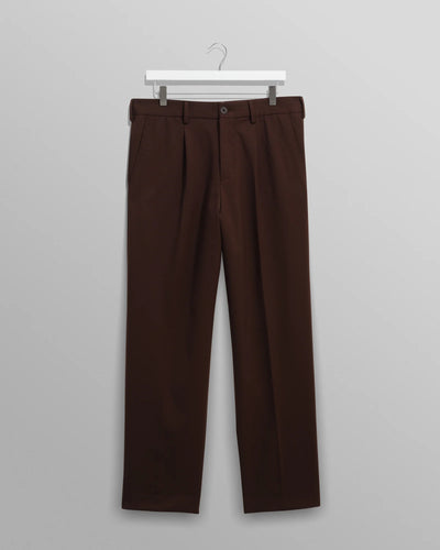 Aubyn Wool Blend  Twill Trousers - Brown