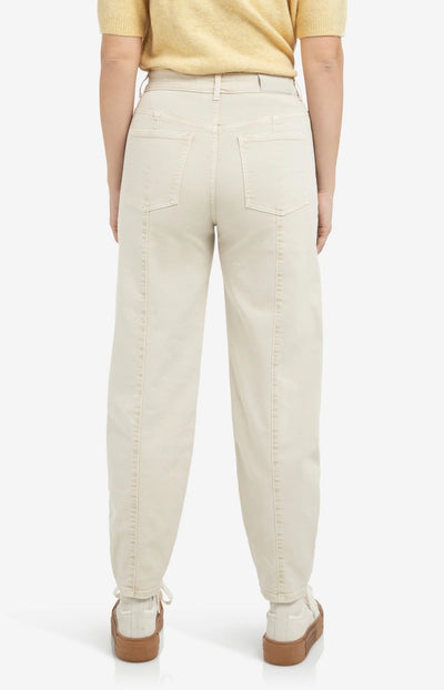 Barrel Jeans with back seams - Sandstone Beige