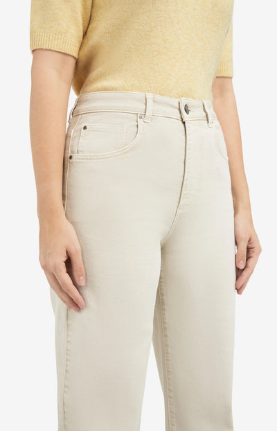 Barrel Jeans with back seams - Sandstone Beige