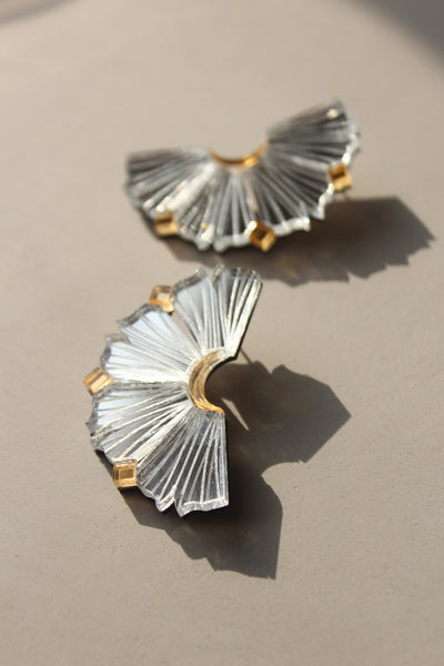 Nalla Earrings (Small) - Silver & Gold