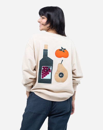 Lunch Times Sweat - Cream