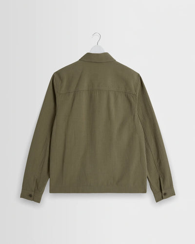Eldon Jacket Cotton Linen Crinkle - Khaki