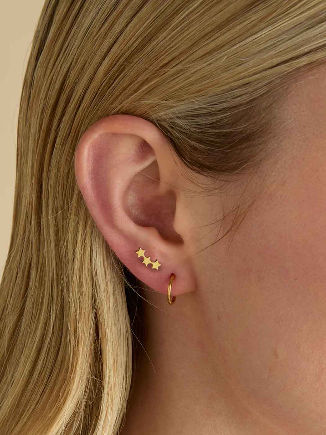 Falling Star Studs - Gold Plating