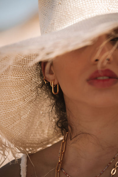 Olivia Oval Hoops - Gold Plating