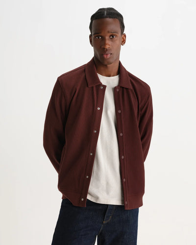 Hays Jersey Overshirt - Dark Burgundy