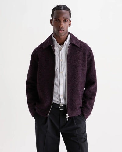Heath Jacket Wool Blend Boucle - Dark Purple