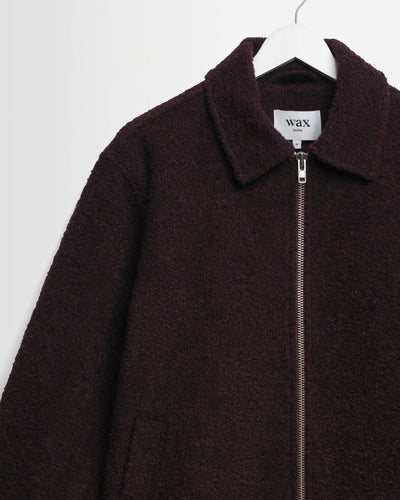 Heath Jacket Wool Blend Boucle - Dark Purple
