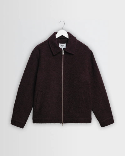 Heath Jacket Wool Blend Boucle - Dark Purple