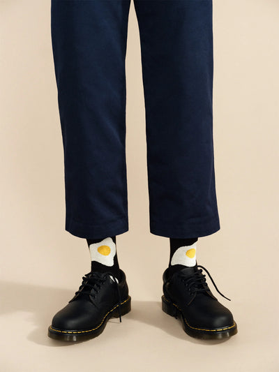 Sunny Side Up Men's Crew - Black