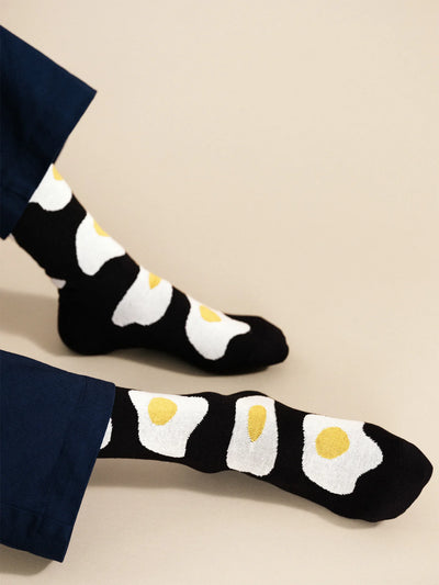 Sunny Side Up Men's Crew - Black
