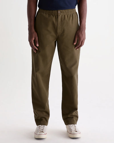 Kurt Trouser Organic Cotton Twill - Dark Khaki