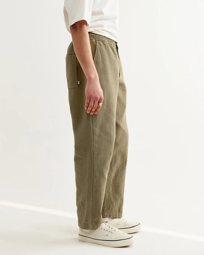 Kurt Trouser Cotton Linen Crinkle - Khaki