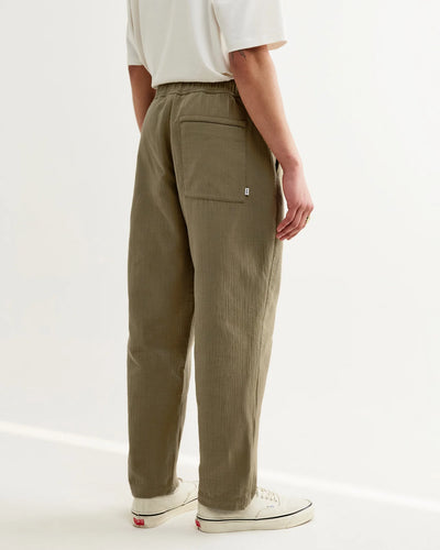Kurt Trouser Cotton Linen Crinkle - Khaki