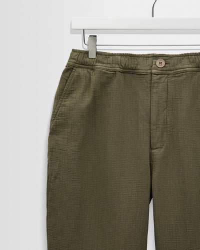 Kurt Trouser Cotton Linen Crinkle - Khaki