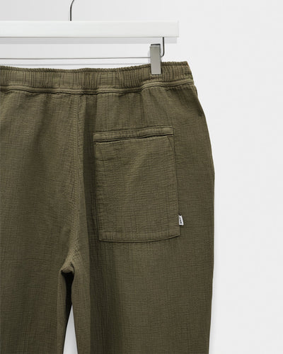 Kurt Trouser Cotton Linen Crinkle - Khaki