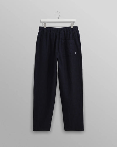 Kurt Trouser Washed Linen - Two - Tone Navy