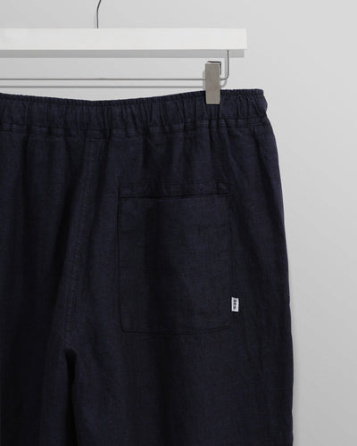 Kurt Trouser Washed Linen - Two - Tone Navy