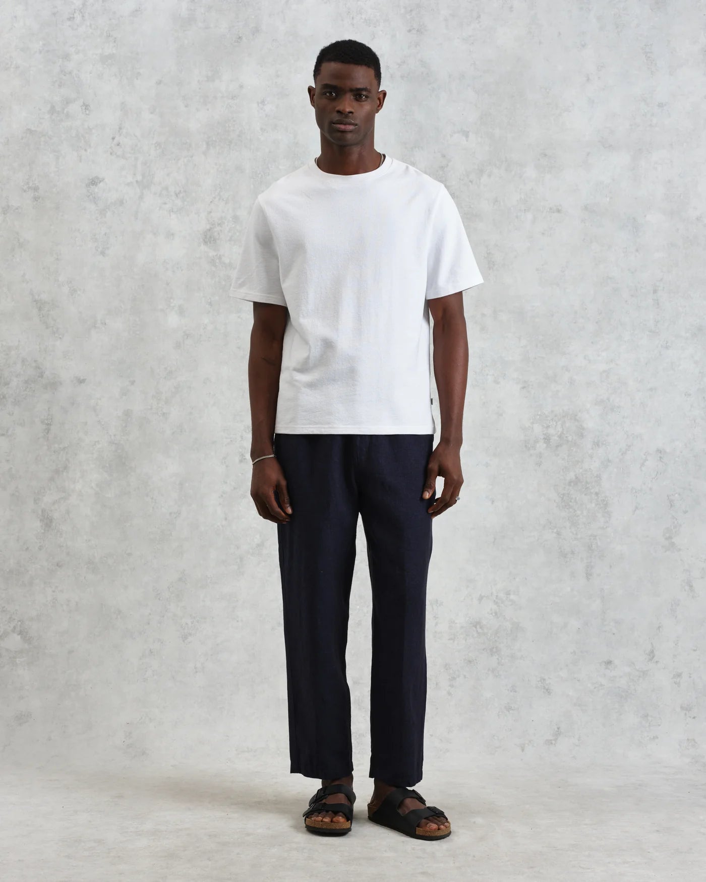 Kurt Trouser Washed Linen - Two - Tone Navy