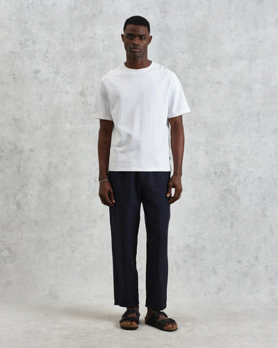 Kurt Trouser Washed Linen - Two - Tone Navy