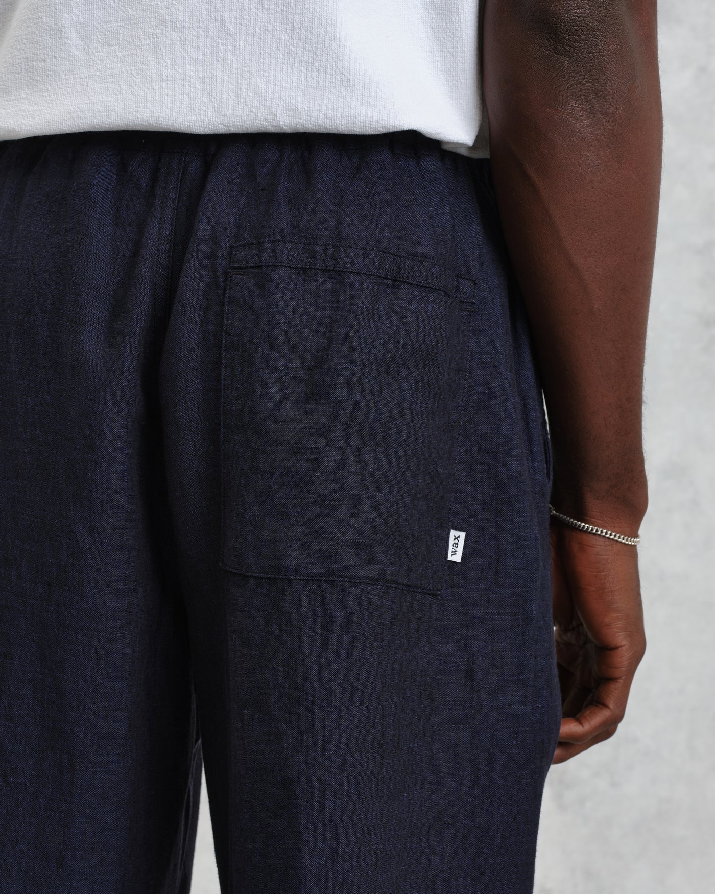 Kurt Trouser Washed Linen - Two - Tone Navy