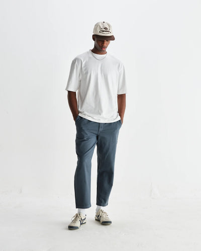 Kurt Trouser Organic Cotton Twill - Petrol Blue