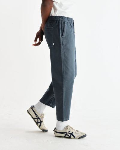 Kurt Trouser Organic Cotton Twill - Petrol Blue