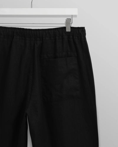 Kurt Trouser Washed Linen - Black
