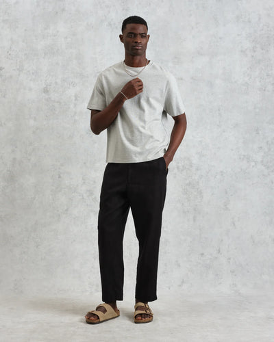 Kurt Trouser Washed Linen - Black