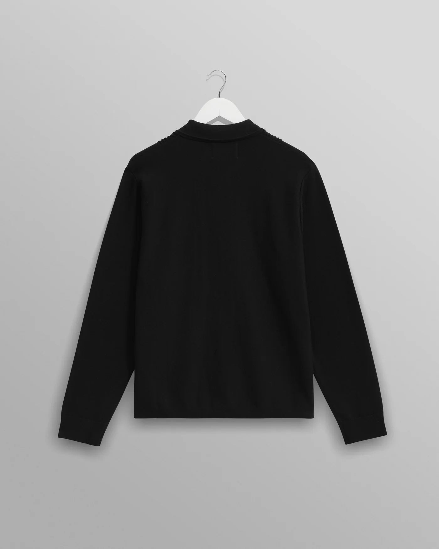 Lennox  Striped Zip Polo - Black