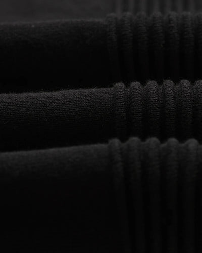 Lennox  Striped Zip Polo - Black