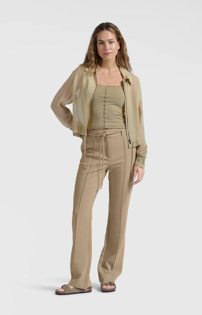 Blouse Jacket w. Zipper - Soft Green