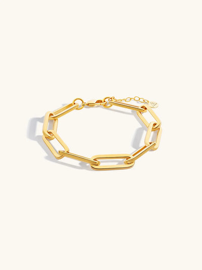 Lucy Large Oval Statement Bracelet - Gold Plating
