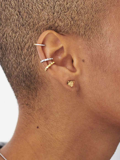 Magma Textured Studs - Gold Plating