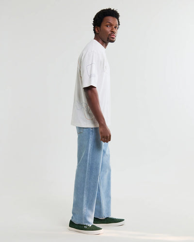 Milton Tee Cotton Shapes Embroidered - Ecru