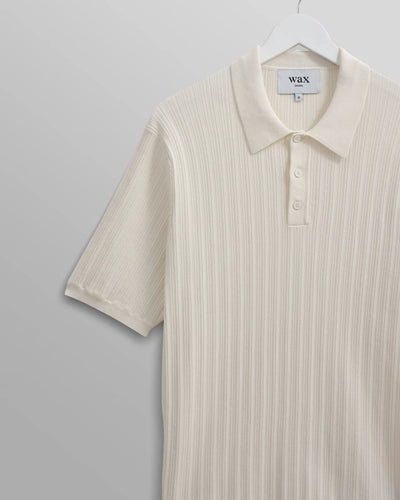Naples Knitted Polo Shirt - Ecru