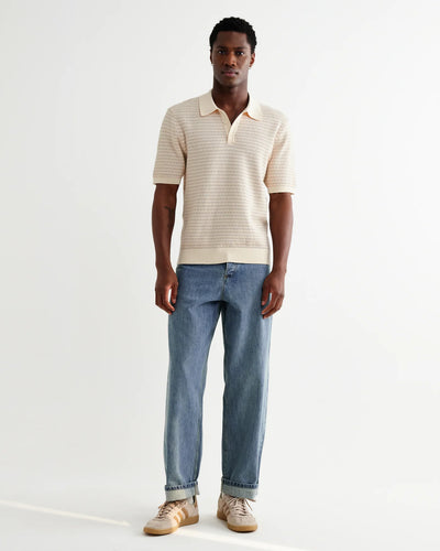 Naples SS Polo - Mini Geo Natural