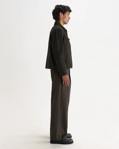 Osier Jacket Brushed Herringbone - Brown / Black