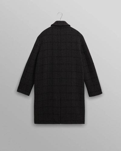 Stan Coat - Puppytooth Check Navy/Grey