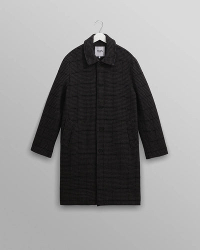 Stan Coat - Puppytooth Check Navy/Grey