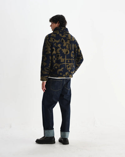 Tate Fleece - Paisley Black/Brown