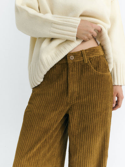 Hedda Corduroy Pants - Light Oak Brown