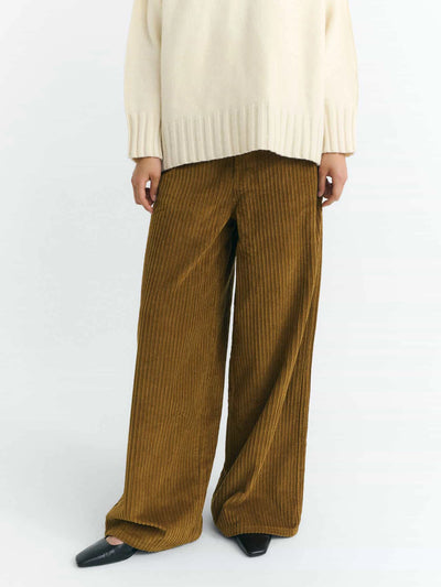 Hedda Corduroy Pants - Light Oak Brown