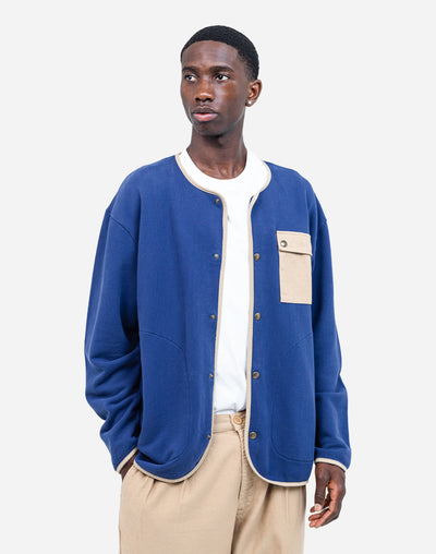 Okina Buttondown Sweatshirt - Ultramarine Blue
