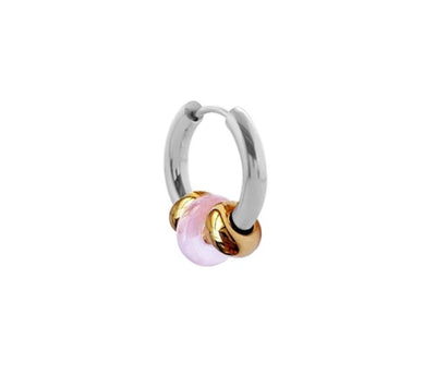 Buoy Earrings - Silver/Pink