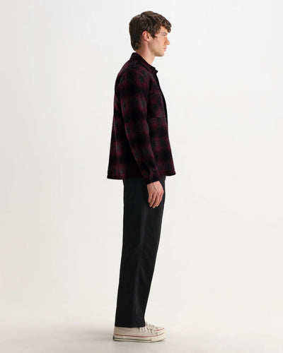 Whiting Overshirt - Elm Wool Blend Red/Black Check